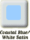 Coastal Blue/White Satin