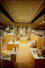 The lower level also houses a gallery of ceramic and cast iron works created in the Kohler factories by artists from around the world who have participated in the companys Arts/Industry program.
